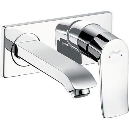 Mitigeur lavabo mural encastré DN 15 avec bec écoulement 225 mm