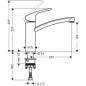 Mitigeur d´évier monocommande Focus Hansgrohe, focus avec 3/8" raccord DN15, chromé