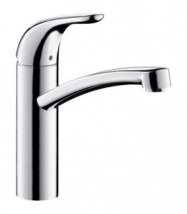 Mitigeur d'évier Focus E chromé - mousseur - bec orientable saillie 220 mm