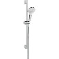Set de douchette Hansgrohe Crometta Vario/Unica blanc/chromé, 650mm