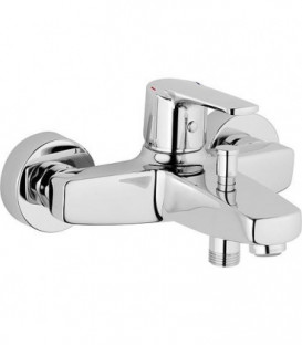 Mitigeur bain/douche Heinrichschulte, Alpha 300, chromé, anti-retour