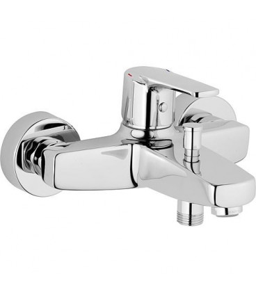 Mitigeur bain/douche Heinrichschulte, Alpha 300, chromé, anti-retour