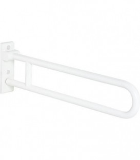 Hewi Poignee d'appui rabattable serie 801 blanc pur, acier longueur: 850mm