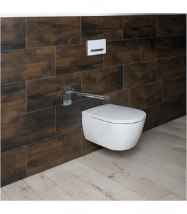 Hewi poignée de maintien Duo Longueur : 850mm, chromé pliable