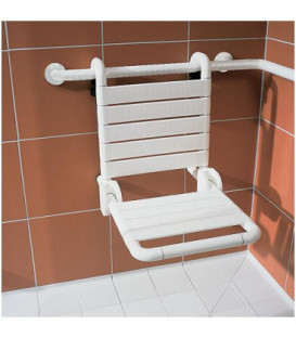 Siege rabattable en nylon couleur : blanc 19 lxpxH: 380x564x459 mm