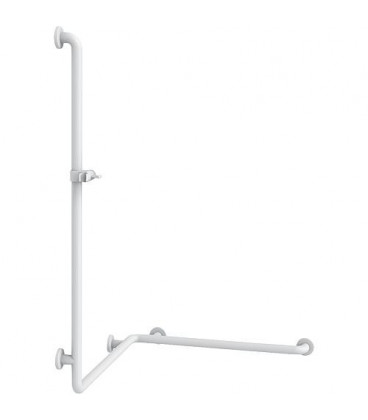 Douchette avec barre de douche couleur : blanc 19 763x400x1158mm/fixation incluse