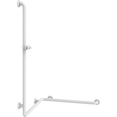 Douchette avec barre de douche couleur : blanc 19 763x400x1158mm/fixation incluse