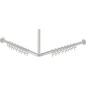 Barre de douche en nylon pour plafond couleur : Manhattan 67 L : 401-500mm / fixations incluses