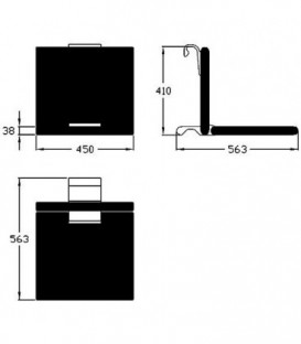 Siège rabattable serie Cavere alu anthra-métal 95 lxPxH  :  450x563x410mm