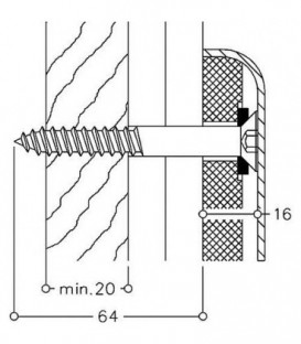 Kit de fixation pour installation murale pour plaque en bois, pour serie Nylon