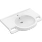 Vasque VetB O. Novo Vita avec trop-plein, 800x550mm, blanc Trou de robinet blanc