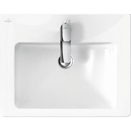 Vasque sur meuble Subway 2.0 blanche avec trop-plein et trou Lxl  :  440x550mm