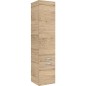 Armoire haute Serie MAB 2 portes chene foncé ouverture gauche lxHxP 350x1585x370 mm