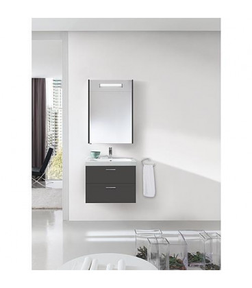 Kit de meubles de bain EKZRY serie MBK anthracite mat, 2 tiroirs