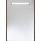 Armoire à miroir avec cache lumineux, tranche brun - 1 porte butee droite, 600x750x188mm