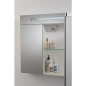Armoire à glace avec cache lumineux, blanc mat, 2 portes 900x740x160mm
