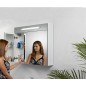 Armoire à glace avec cache lumineux, blanc mat, 2 portes 900x740x160mm