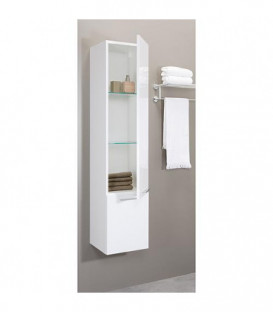 Armoire haute serie MAA 2 portes blanc brillant ouverture gauche lxHxP 350x1585x370 mm