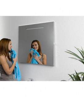 Miroir avec eclairage dans cache, tube LED 10 Watt 900x720mm
