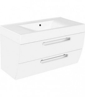Meuble sous vasque + vasque ENNA minerale blanc mat 2 tiroirs 900x544x500mm