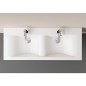 Meuble sous vasque+vasque fonte minerale ENNA blanc brillant, 4 tiroirs 1200x544x500 mm