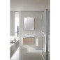 Kit de meubles de bain EOLA tranche ecru 700mm 2 tiroirs