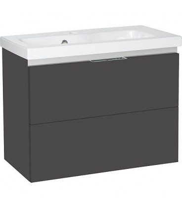 Meuble sous vasque + vasque EOLA anthracite mat, 2 tiroirs 710x580x380mm
