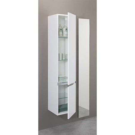 Colonne serie MBH 2 portes blanc mat butée à gauche 350x1655x370mm