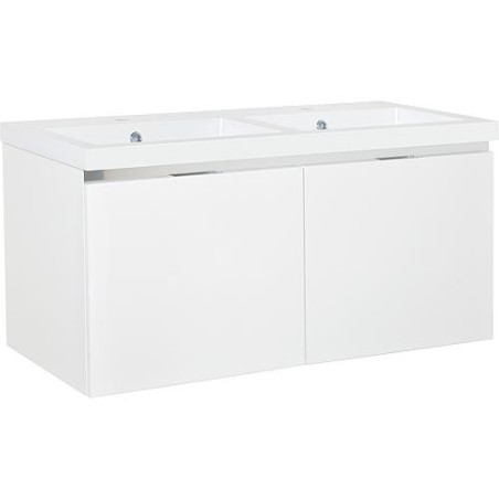 Meuble sous vasque + vasque fonte EPIC 2xtiroirs, blanc brillant 1210x580x510 mm