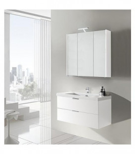 Kit de meubles de bain EPIL MBF blanc mat, 2 tiroirs largeur 860mm