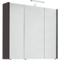 Armoire à glace avec luminaire anthracite mat. 3 portes 850x750x188mm