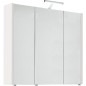 Armoire à glace avec eclairage meleze brun - 3 portes 850x750x188mm