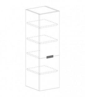 Armoire, Tranche marron clair MBF 2 portes, butée à droite 350x1625x370 mm