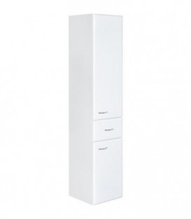 Meuble haut Serie MAC 2 portes 1 tiroir,blanc brillant ouverture gauche lxHxP 300x1440x320 mm