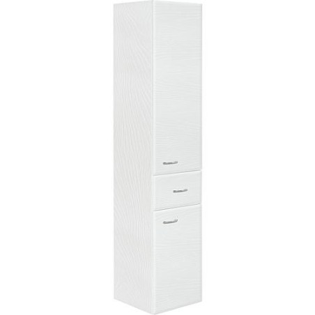 Armoire haute Serie MAC 2 portes 1 tiroir decor blanc ouverture gauche lxHxP 300x1440x320 mm