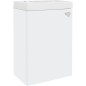 Meuble sous vasque+vasque fonte minéral ELYP, 1porte, blanc mat butée gauche, 400x609x220mm
