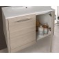 Meuble sous vasque+vasque fonte minerale ENI mélèze bicolore,2 portes 600x459x500 mm