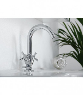Mélangeur de lavabo Comi avec écoulement, Saillie 138 mm
