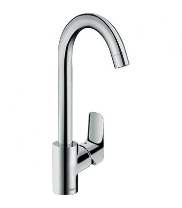 Mitigeur d'evier Hansgrohe Logis M31, commande laterale plage pivot. 360°,saillie 145mm