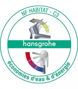 Mitigeur lavabo Hansgrohe Logis Loop 70, chrome avec Cartouche C3, NF