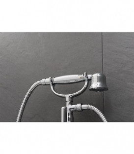Mélangeur baignoire 2 poignées set Retro avec douchette saillie 170 mm - chromé