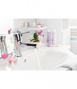 mitigeur lavabo SALSA chromé avec écoulement, avec DVGW SAillie 111 mm