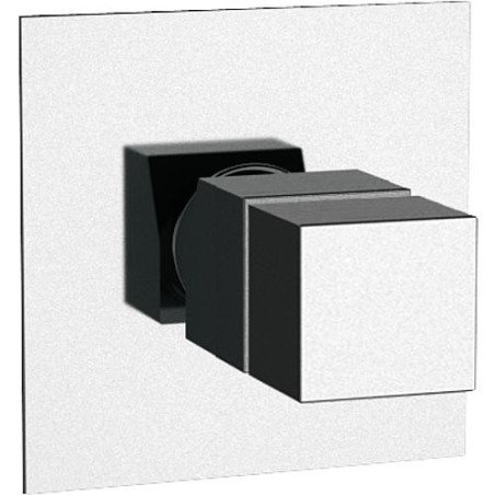 Mitigeur thermostatique douche UP SKYLINE chromé - rosette 140x140 avec corps montage encastré