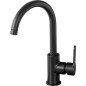 Mitigeur de vasque Enzan Nero noir mat saillie 175mm