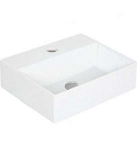 Vasque Elayla avec trou robinet en ceramique, blanc 350x130x350 mm