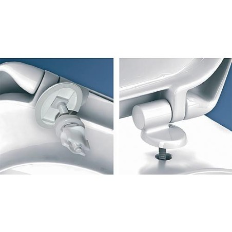 Abattant WC Twist avec Softclose en Duroplast, blanc, charnieres en laiton/plastique