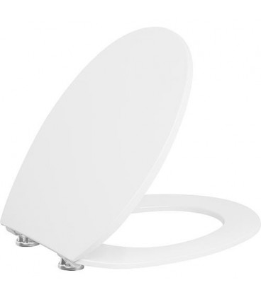 Abattant WC Tacutu blanc, softclose, en Duroplast charnieres en inox