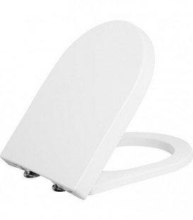Abattant WC Jari, blanc, softclose, en duroplast charnière en inox