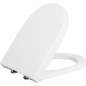 Abattant WC Jari, blanc, softclose, en duroplast charnière en inox