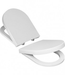 Abattant WC Jari, blanc, softclose, en duroplast charnière en inox